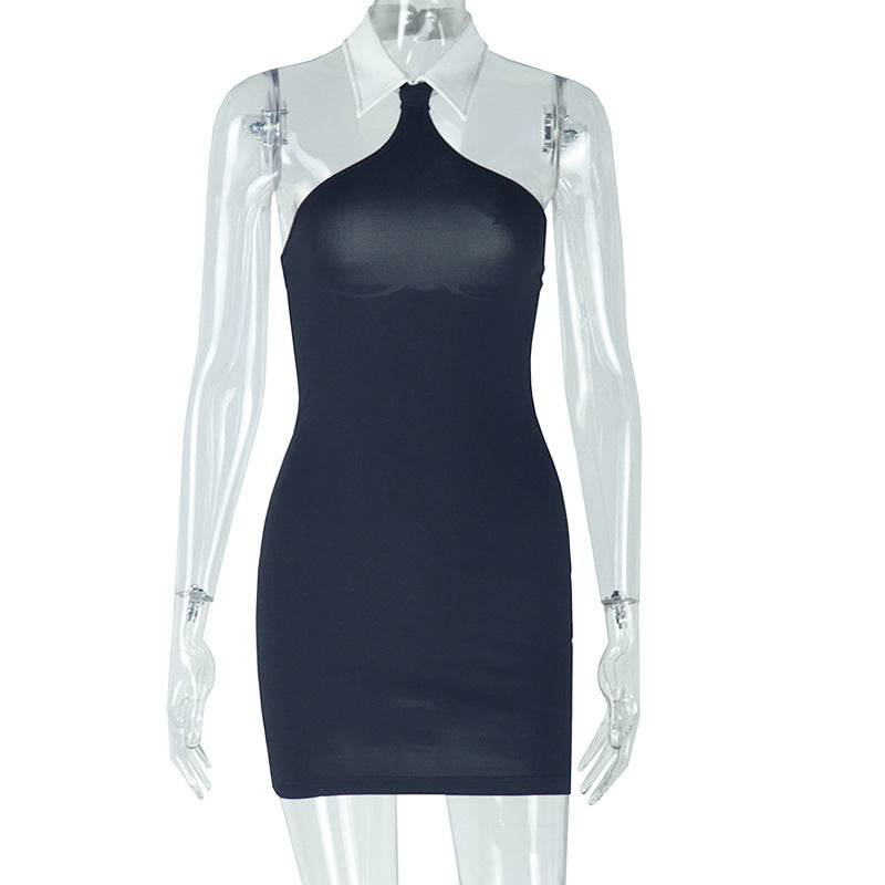 Fashion Women's Wear Backless Slim Fit Dress - Velora