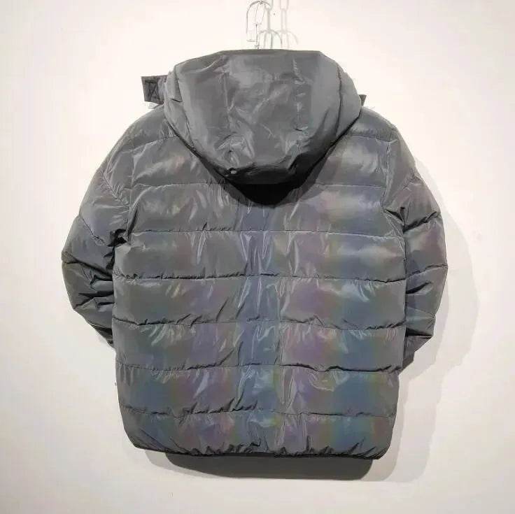 Rainbow reflection winter Puffer coat Unisex - Velora