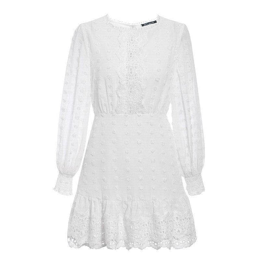 Women's Hollowed Chiffon Dress Formal Dress Lady Dress - Velora
