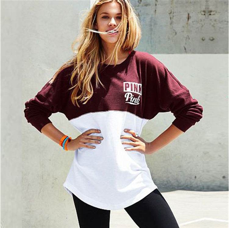 Autumn Fashion sweatshirts peach heart love letter - Velora