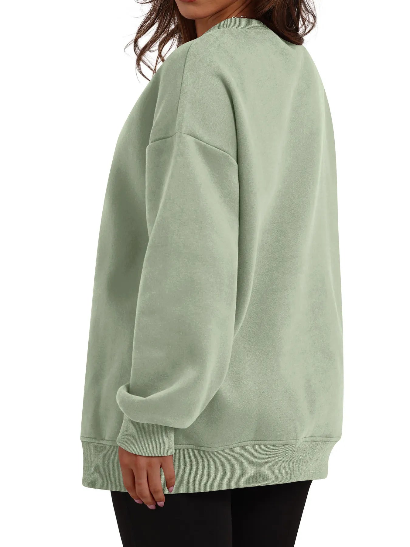 Oversized Long Sleeve Crewneck Sweatshirt - Velora