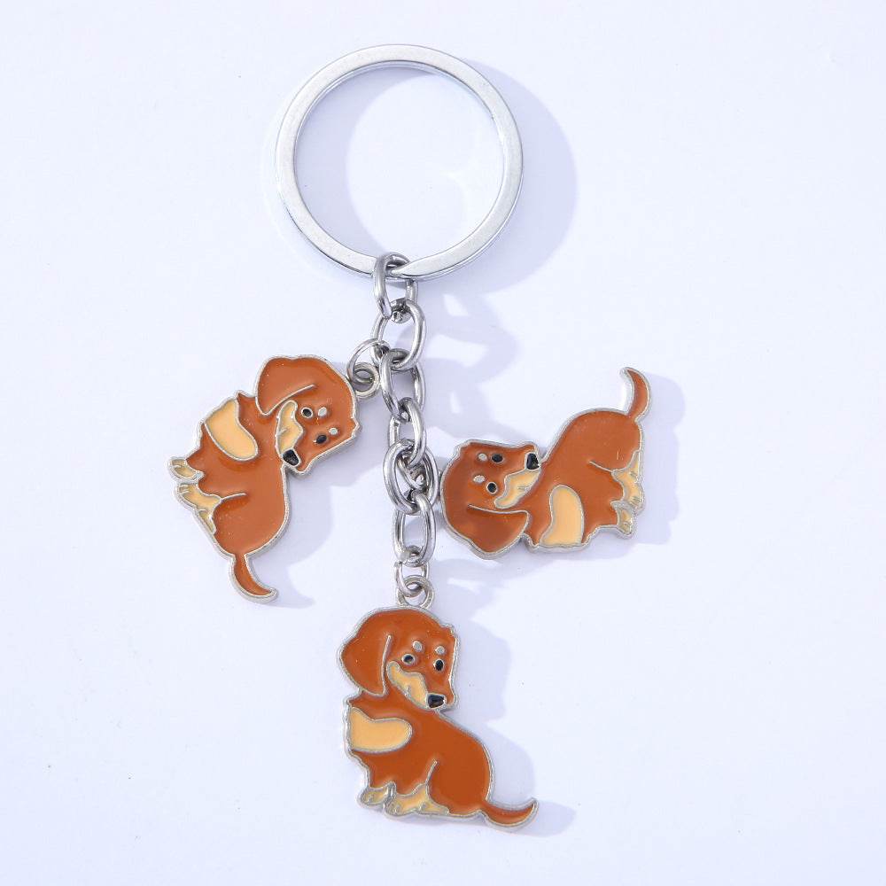 American Style Pet Dog Wax Metal Keychains - Velora