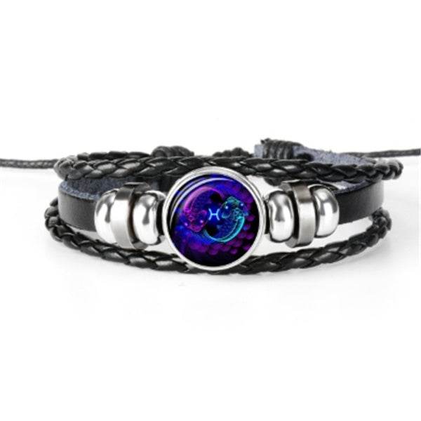 Zodiac Constellation Bracelet Braided Design Bracelet For Men Women Kids - Velora