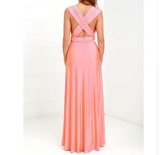 Women's Sexy Long Party Dress Club Floor-Length Summer Backless Bandage Maxi Dress Multiway Bridesmaids Boho Women Dress Vestidos - Velora