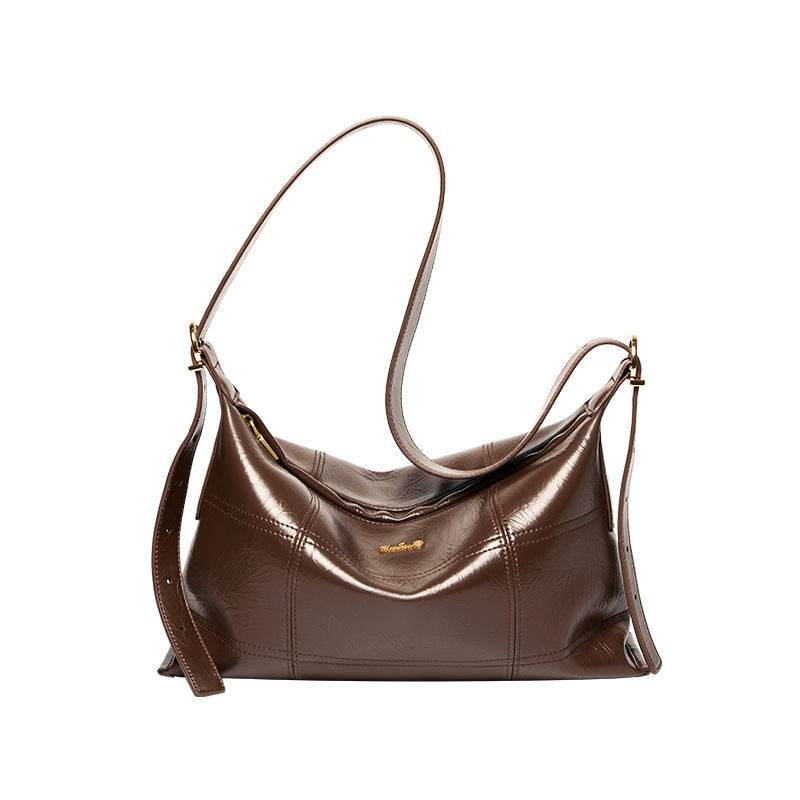 Capacity Underarm Soft Surface Commuter Tote All-match Crossbody Shoulder Bag - Velora