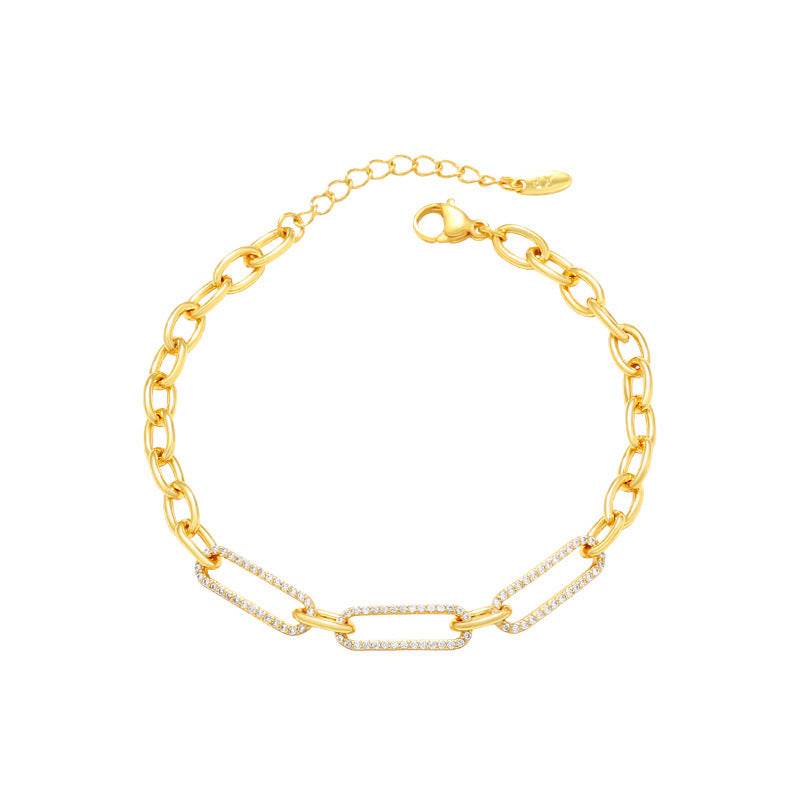 European And American Fashion Metal Thick Chain Bracelet Female Light Luxury Minority - Velora