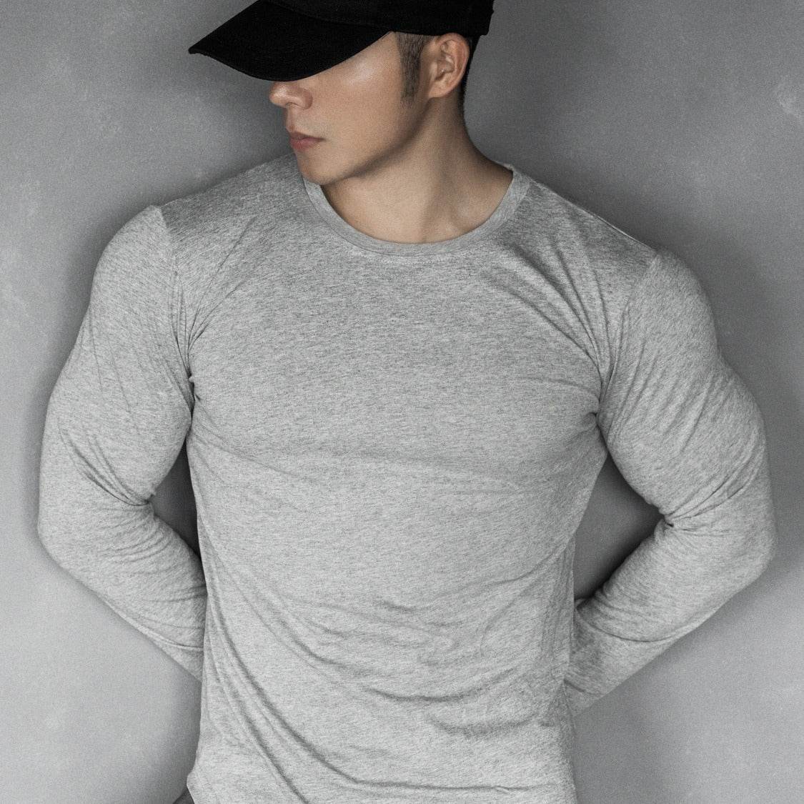 Men's Sports Casual Solid Color Long Sleeve Base - Velora