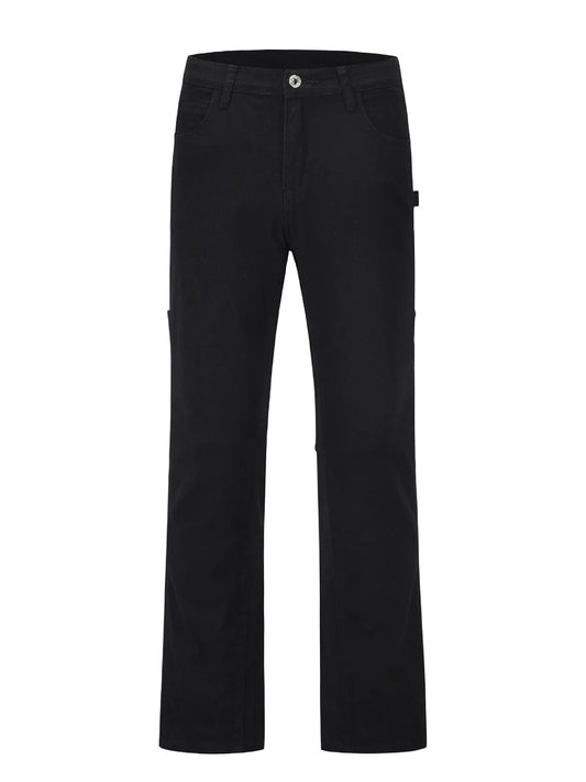 Men's Slim Straight Jeans with Snap Detail - Velora