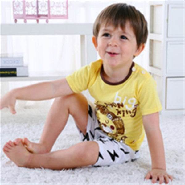 Cartoon Clothing Baby Boy Summer Clothes T-shirt Baby Girl Casual Clothing Sets - Velora