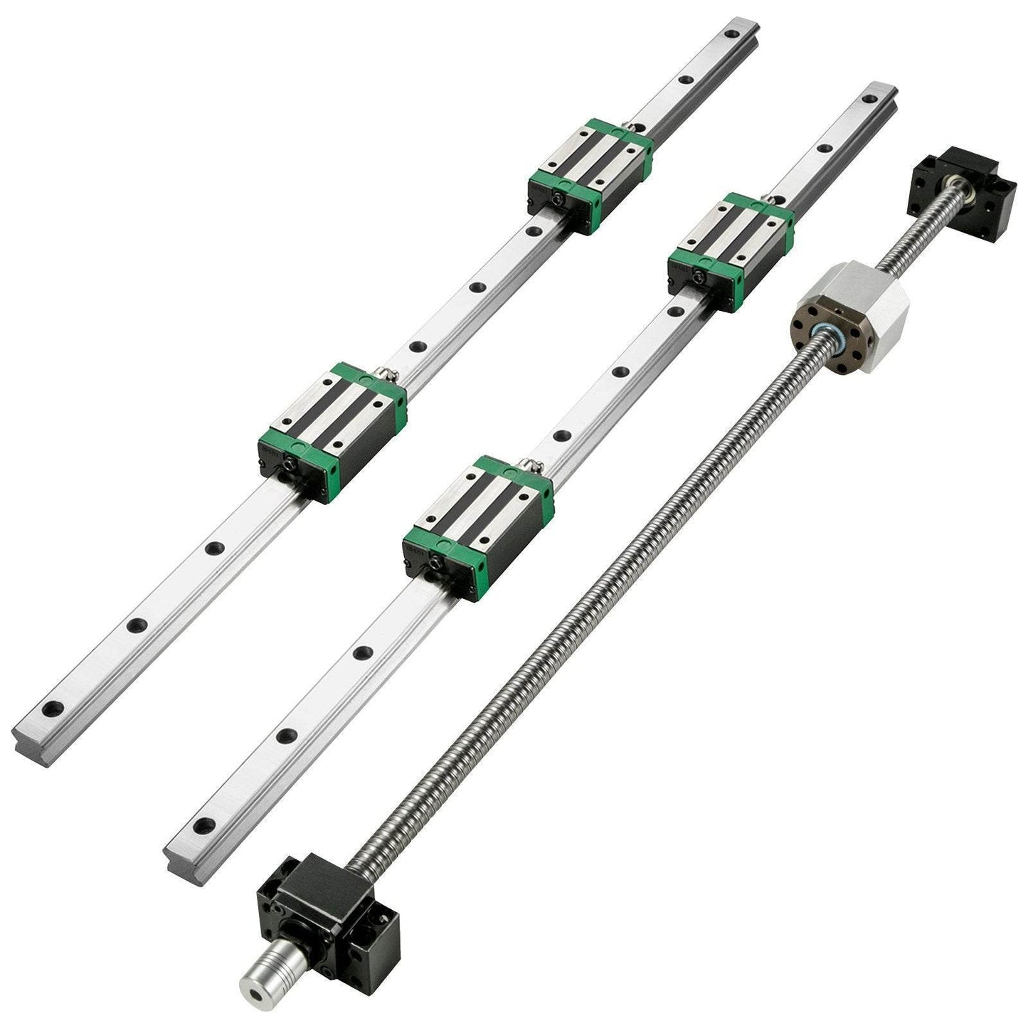 1Pcs RM1605-1000mm Ballscrew With BF12 BK12 Kit, Coupling, Slide Blocks Linear Guide Rail Set For DIY CNC Routers Lathes Mills - Velora