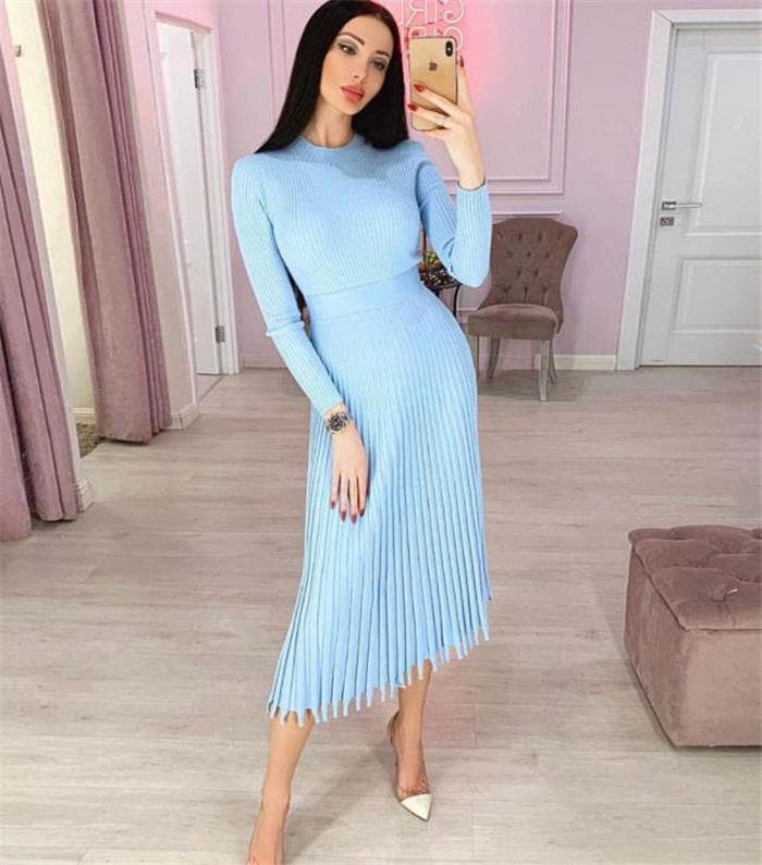 Solid elegant dress - Velora