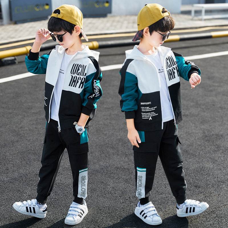 Boys Spring Clothing Sports Jacket Trousers Suit - Velora