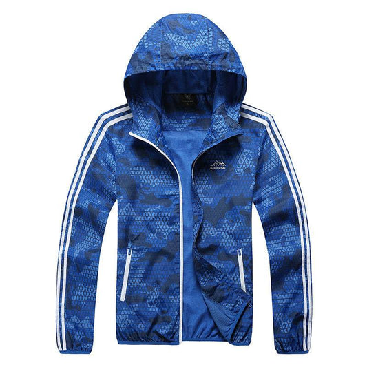 Outdoors Outdoor Sports Skin Wind Coat Summer Men's Thin Long Sleeved Jacket Sunscreen Waterproof And Breathable Clothes - Velora