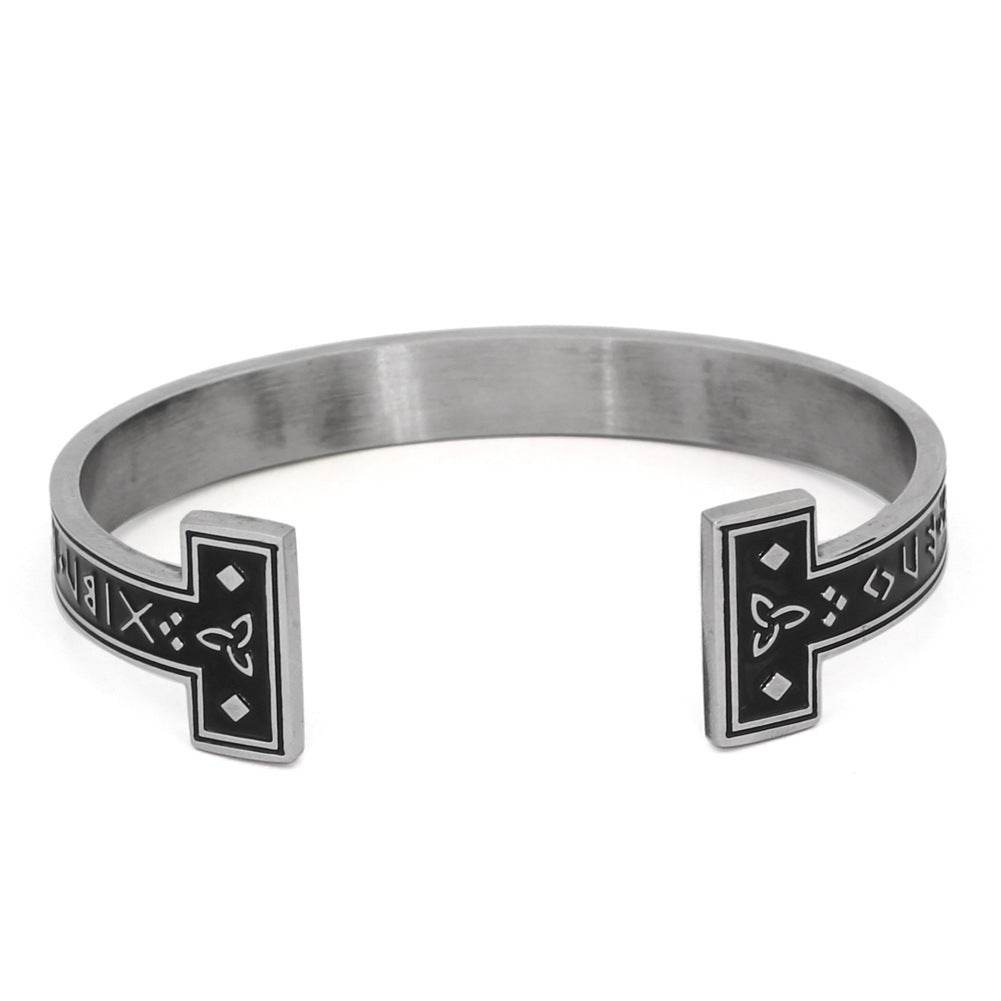 New Titanium Steel Personality Digital Text Bracelet - Velora