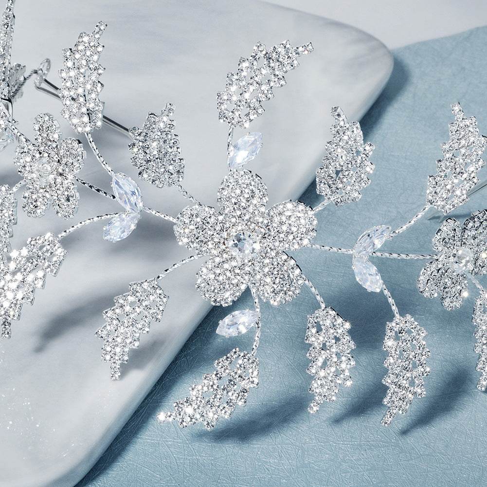 Luxury zircon flower headband - Velora
