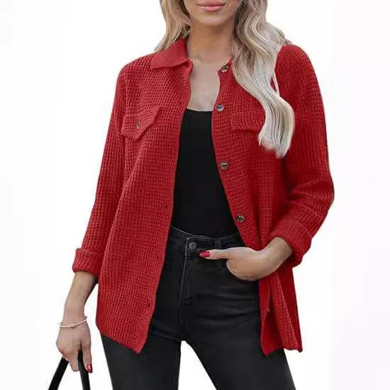 European And American Lapel Women's Cardigan Top - Velora