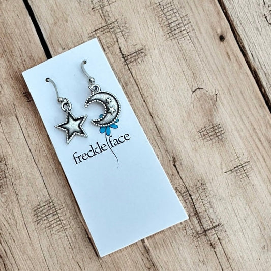 Mixed Moon & Star Earrings - Velora