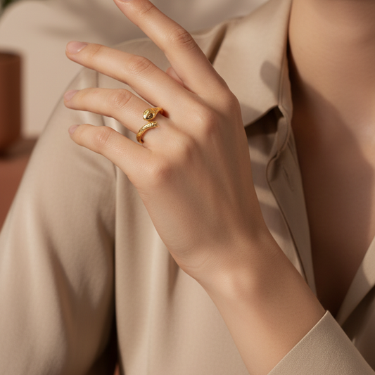 Serpent Embrace Statement Ring
