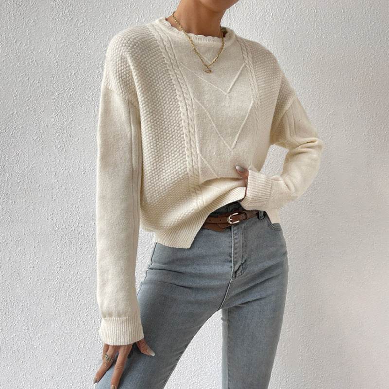 Women's Fashionable Irregular Bottoming Sweater - Velora