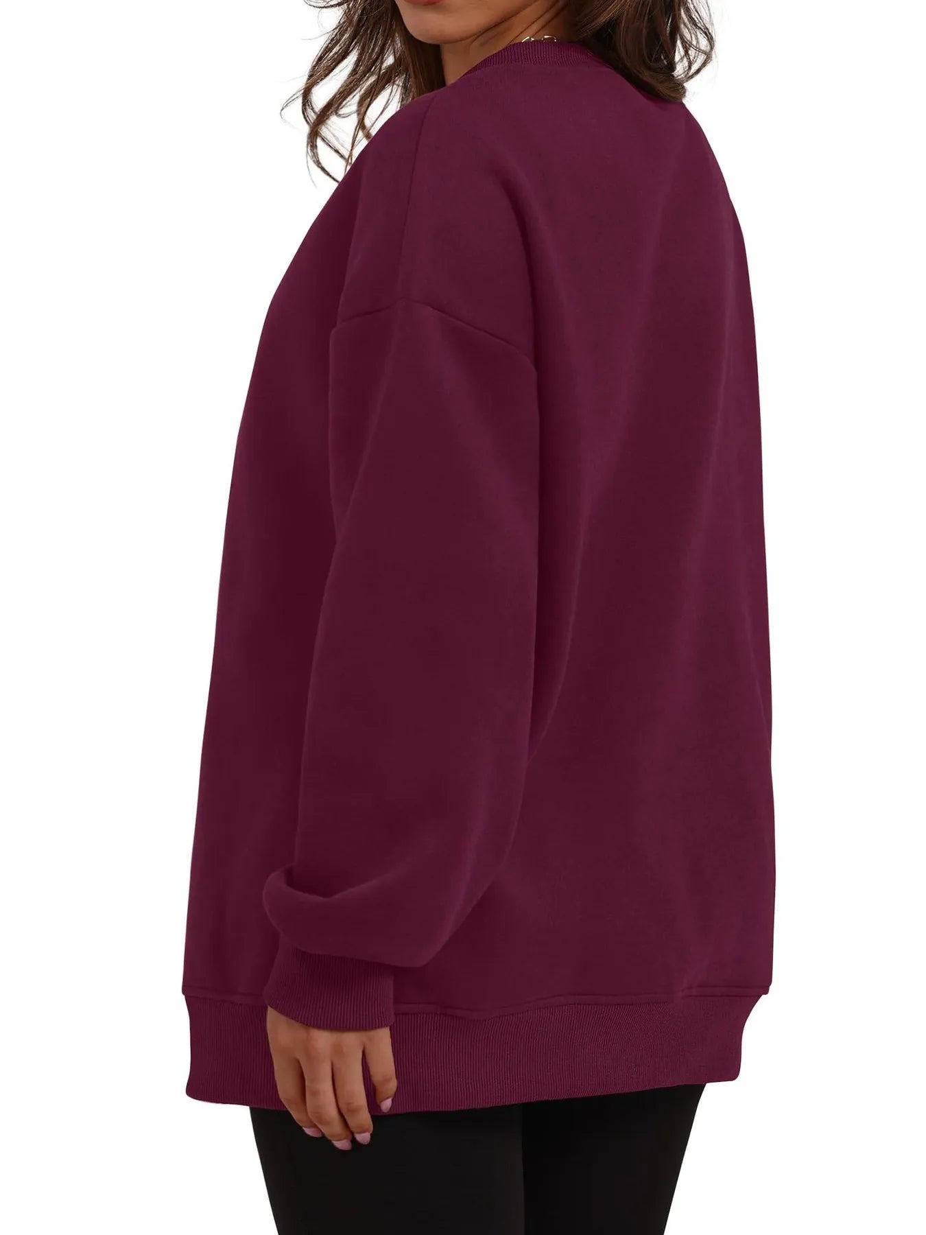 Oversized Long Sleeve Crewneck Sweatshirt - Velora