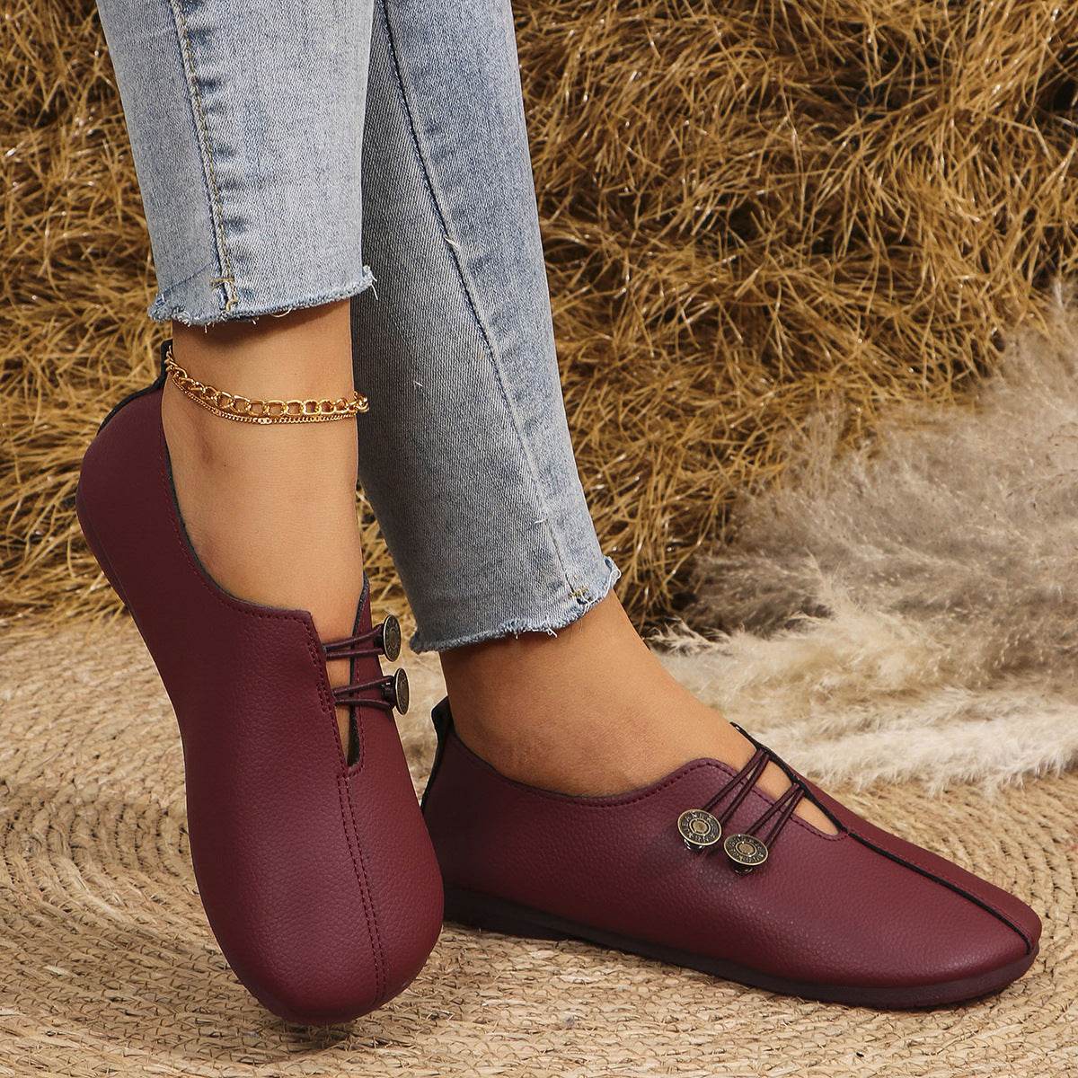 Ins Square Toe Slip-on Sandals Summer Fashion Soft Flat Shoes For Women - Velora