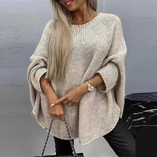 Oversized Fashion Knitted Fleece Pullover Sweater tops for Fall Winter - Velora
