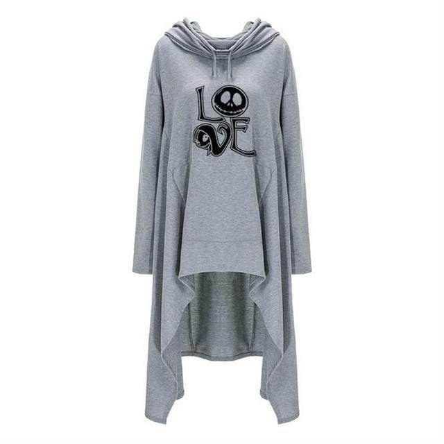 Long Sweatshirts Woman Irregular Letters Cloak Halloween - Velora