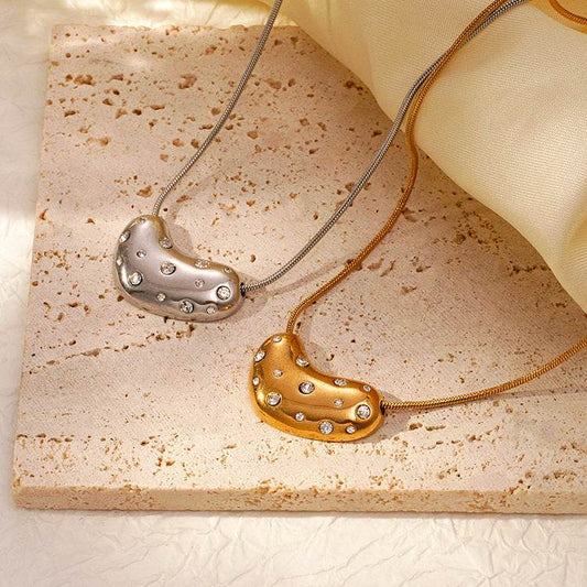 Design Necklace Women's Simple Titanium Steel Peach Heart - Velora