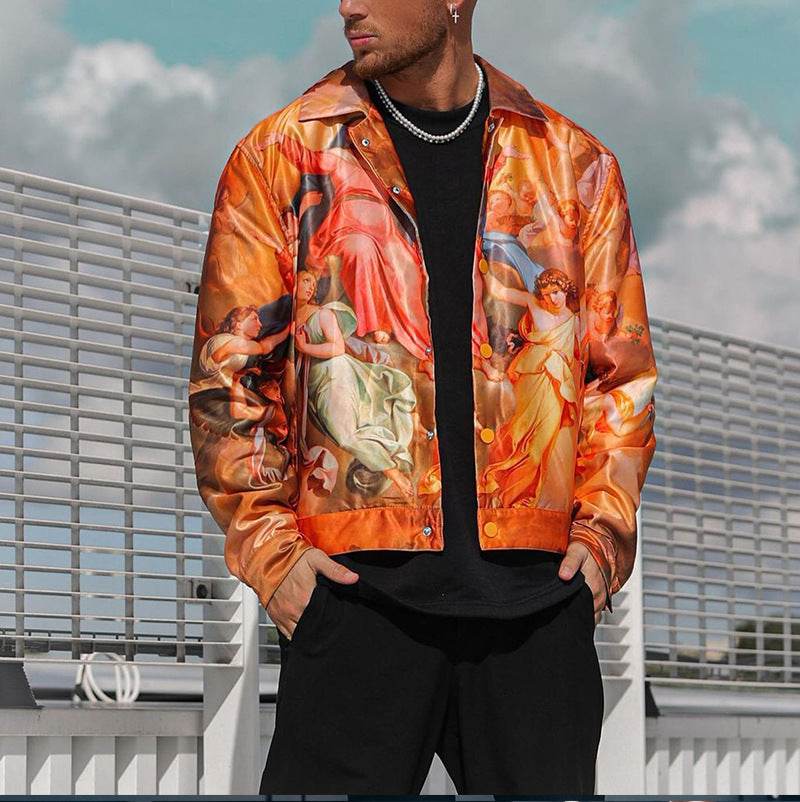Men's Printed Jacket Top Long sleeved - Velora