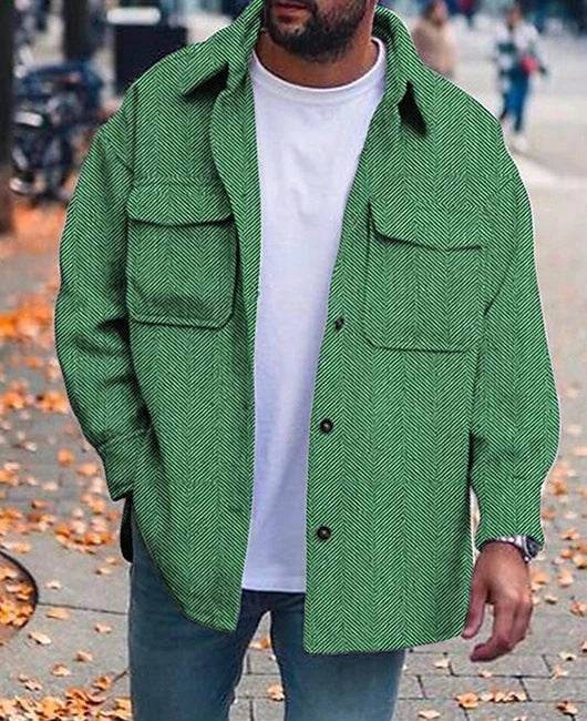 Coat Men Polo Collar Top Men Fashion Work Clothes - Velora