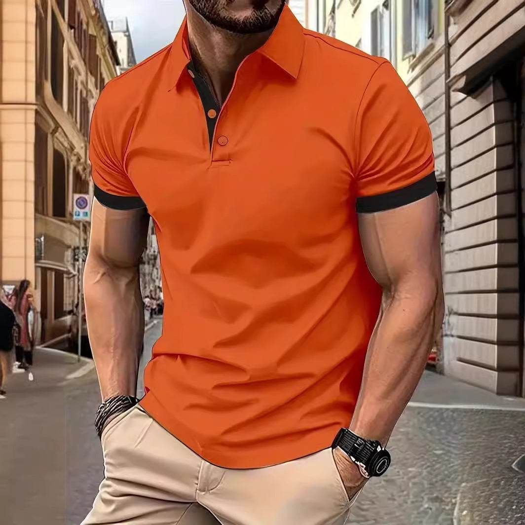 Men's Short Sleeve Business Shirt Summer Casual Polo Shirts - Velora