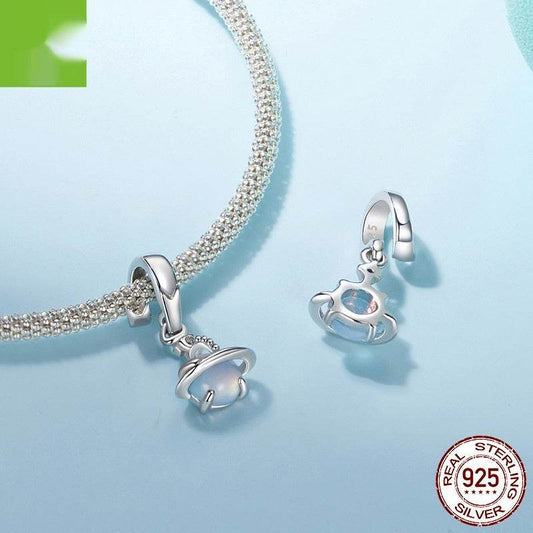 Original S925 Silver Planet Spacer Beads Pendant - Velora