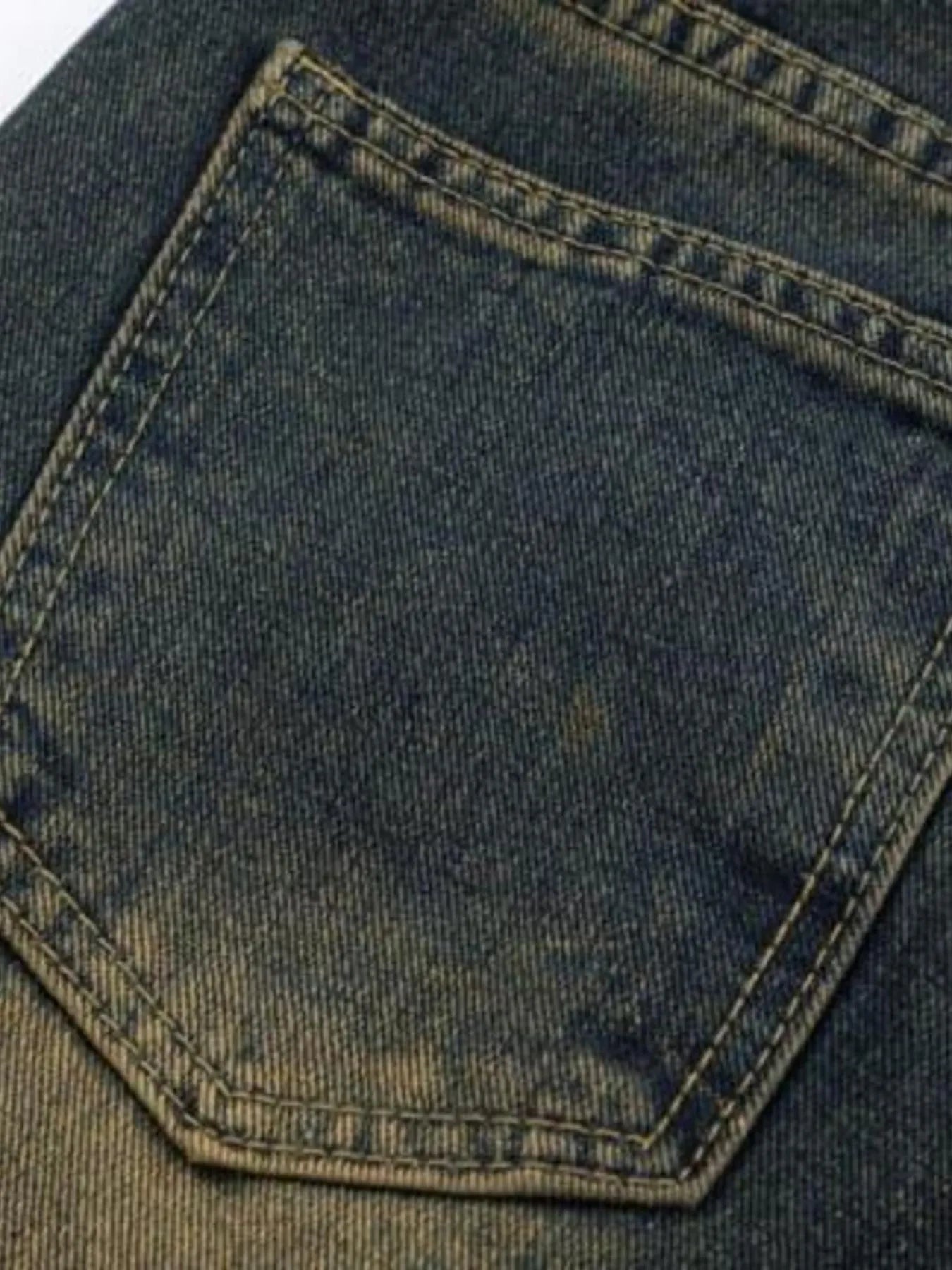 Men's Full Size Vintage Wash Bootcut Denim Jeans Plus Size - Velora
