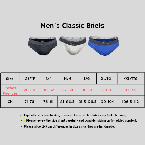 3 Pack Classic Briefs, Multi Colour - Velora Luxury Fashion