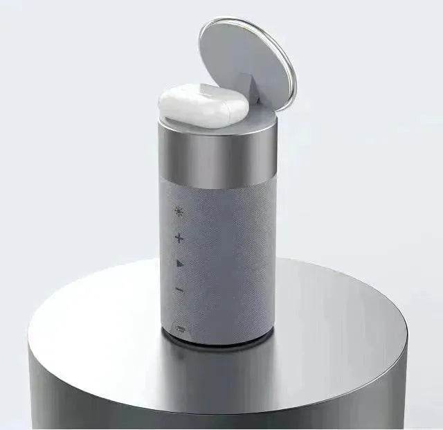 3 In 1 Multi-Function IPhone And AirPods Wireless Charger Portable Bluetooth Speaker With Touch Lamp For Home And Office - Velora