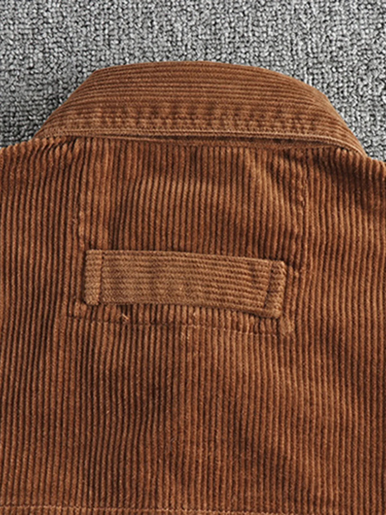 Men's Plus Size Corduroy Button Up Long Sleeve Jacket - Velora