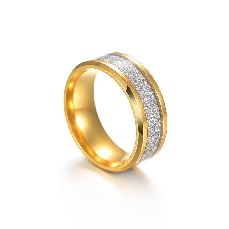 Ice Silk Foil Men's Titanium Steel Fog Ring - Velora