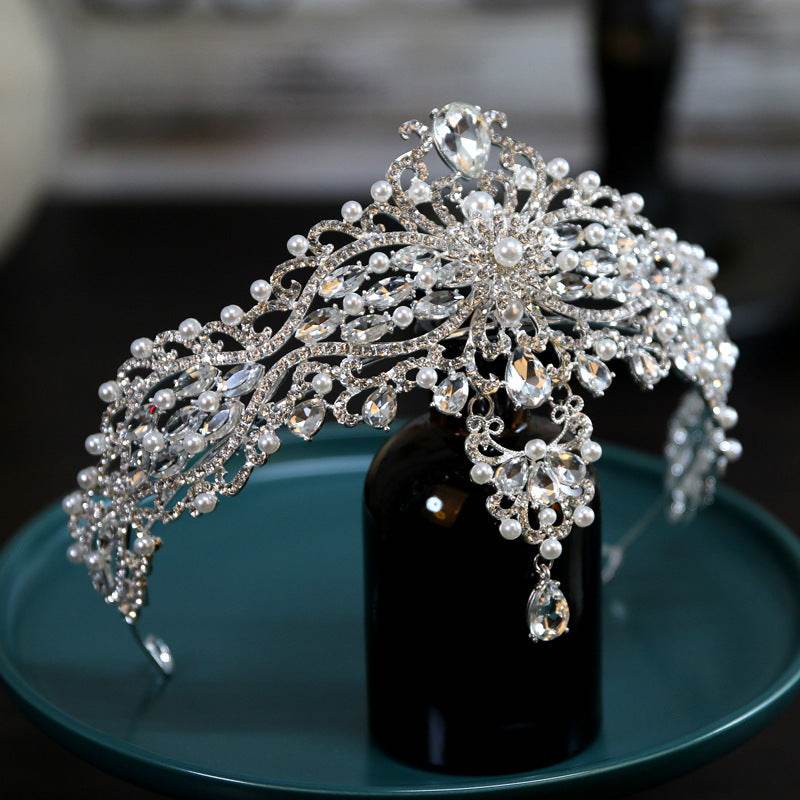 Baroque Bride Crown Fashion Headwear - Velora