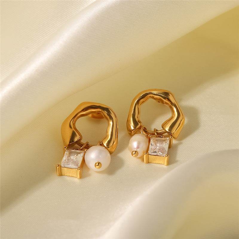 Ins French Retro Personalized Pendant Earrings - Velora