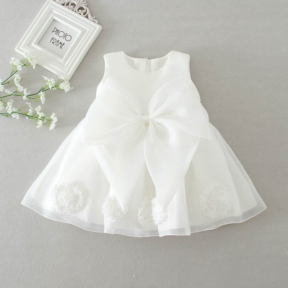 Maggie baby girl baby banquet Wedding Dress Skirt Girl Flower Princess Wedding Dress Dress Tutu - Velora
