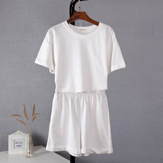 Hirsionsan Summer Cotton Sets Women Casual Two Pieces Short - Velora