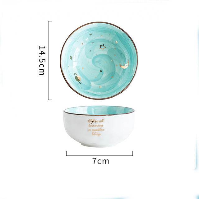 Ceramic Breakfast Salad Bowl With Cute Eating Bowl - Velora