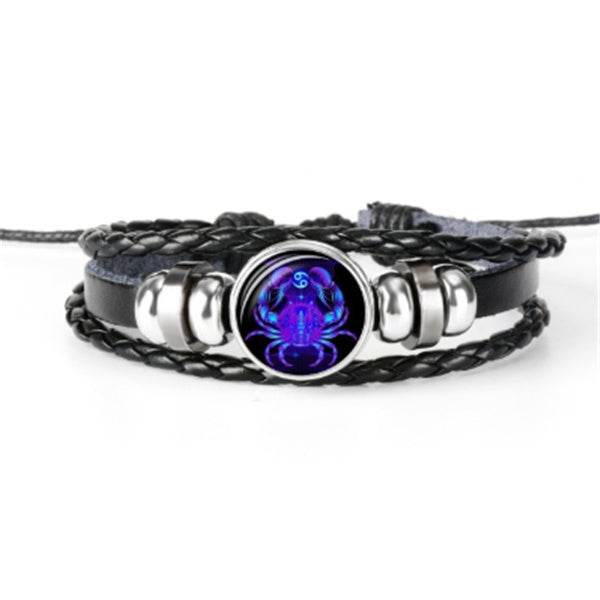 Zodiac Constellation Bracelet Braided Design Bracelet For Men Women Kids - Velora