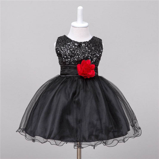 Baby Sequin Dress Flower Girl Wedding Princess Dress - Velora