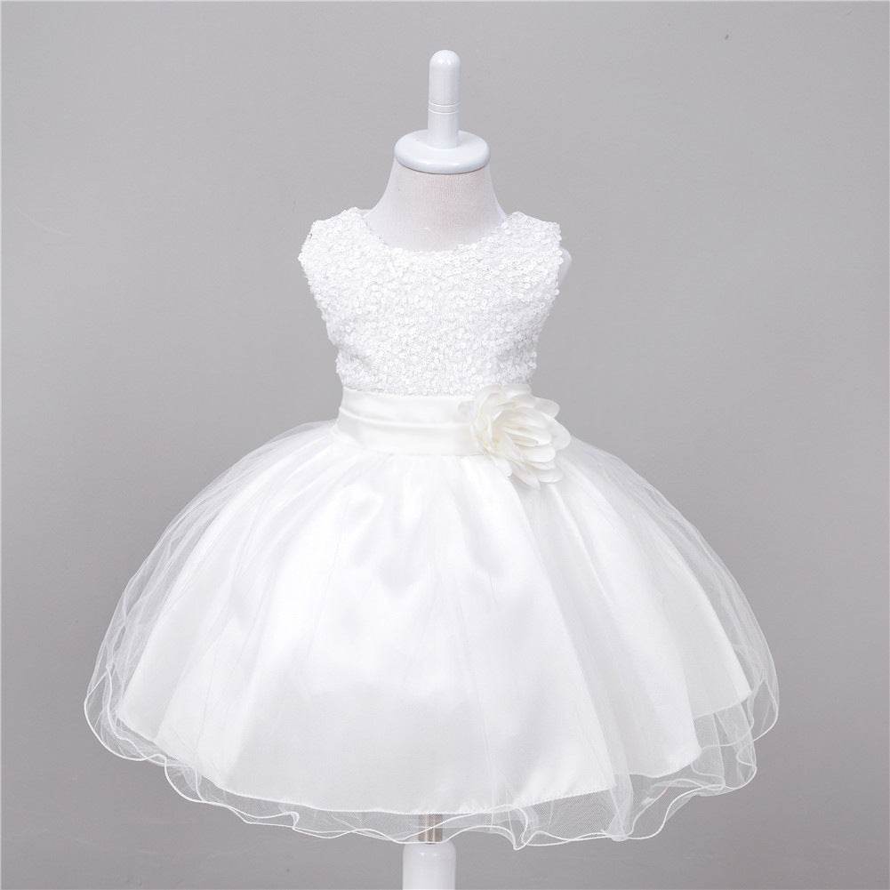 Baby Sequin Dress Flower Girl Wedding Princess Dress - Velora