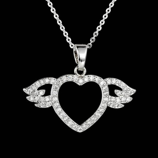 Women Fashion Angel love pendant Necklace Gold Silver - Velora