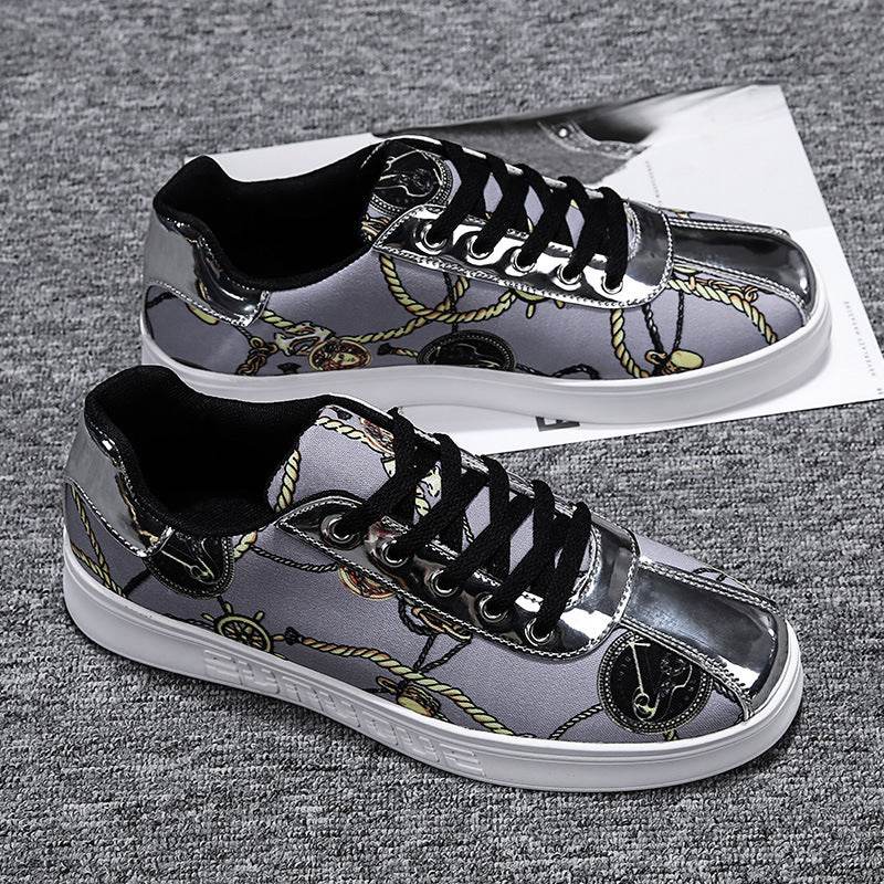 Low Cut Casual Sneakers Printed Breathable Men's Shoes - Velora