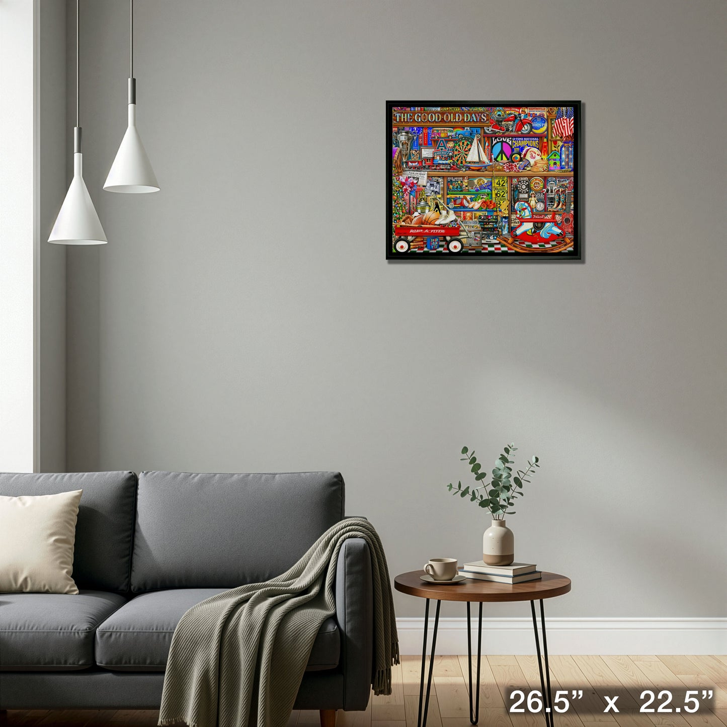 Good Old Days 20x29 Framed Canvas by Michael Fishel