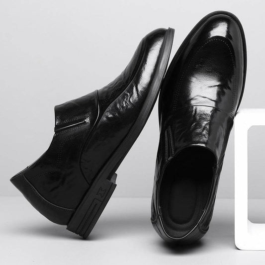 Men's Leather Business Inner Height Increasing Leather Shoes - Velora