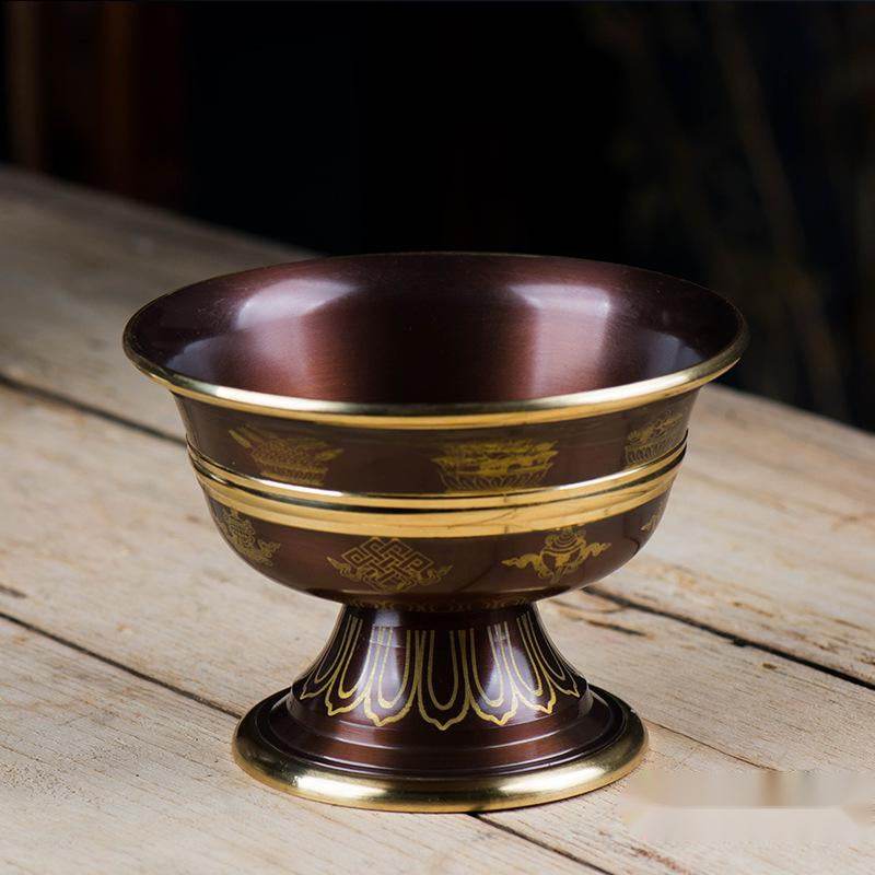 India Copper God of Wealth Water Supply Cup for Buddha Cup - Velora